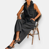 RYKER | SLEEVELESS CARGO JUMPSUIT | The Bellemont Sisters Australia