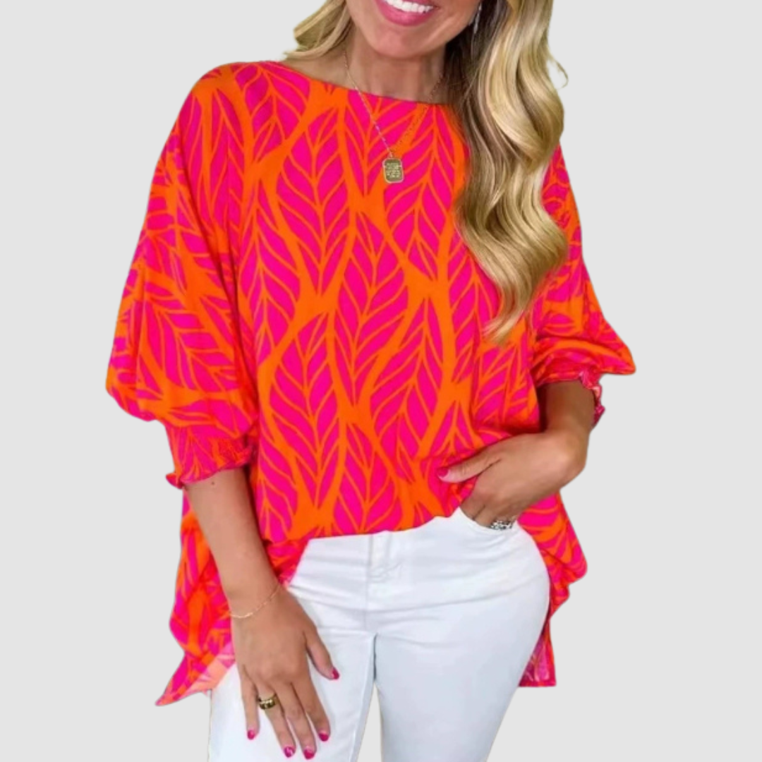 Trixie™ Elegant Loose Blouse – Red | The Bellemont Sisters Australia