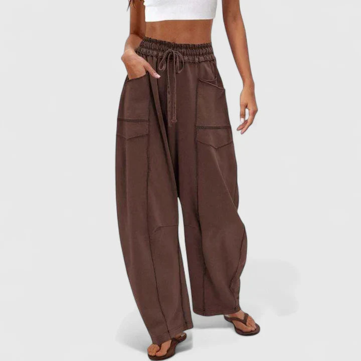 Camrynnne | Comfortable Pants – Brown | The Bellemont Sisters Australia