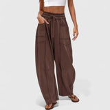 Camrynnne | Comfortable Pants – Brown | The Bellemont Sisters Australia