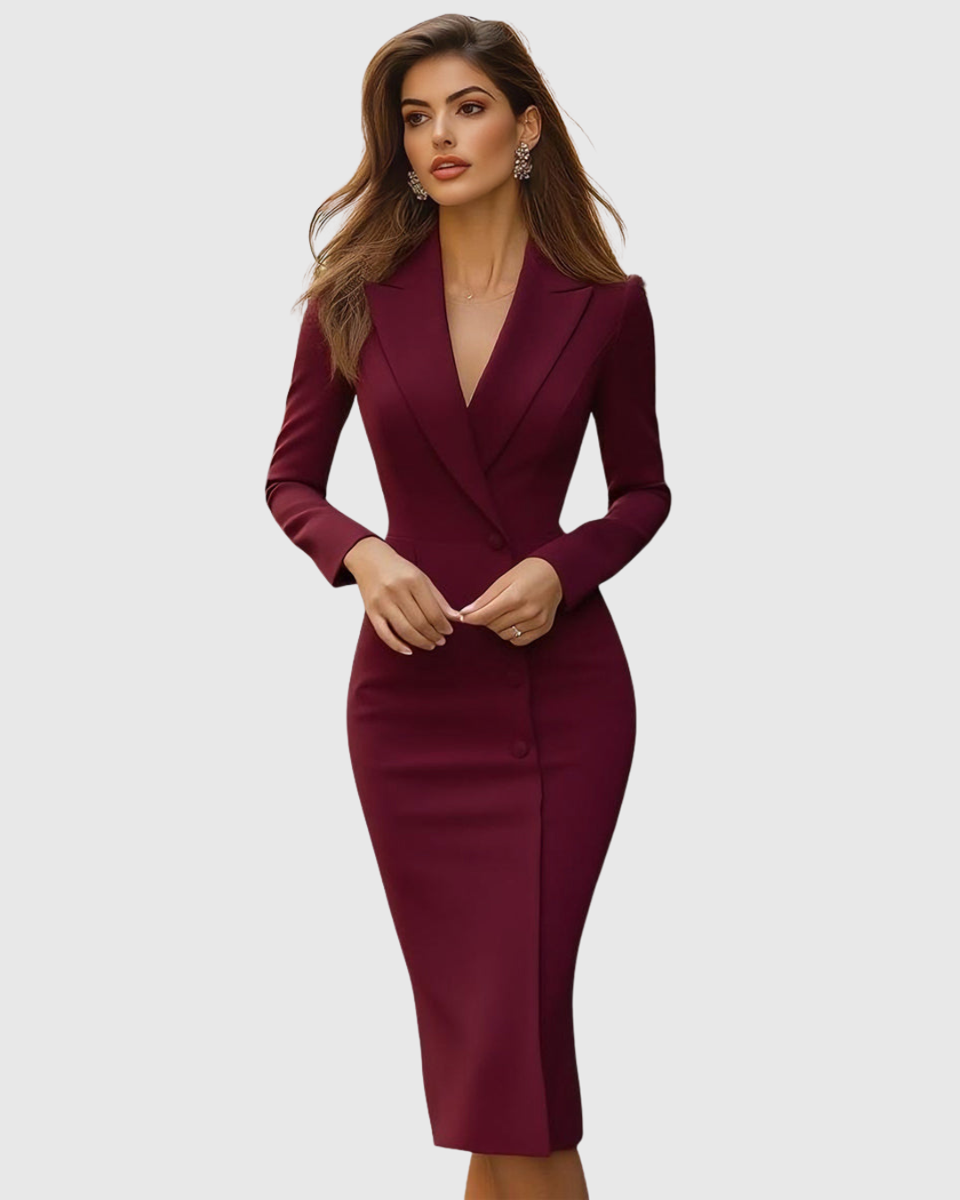 Seleneva | Elegant Tailored Midi Dress | The Bellemont Sisters Australia