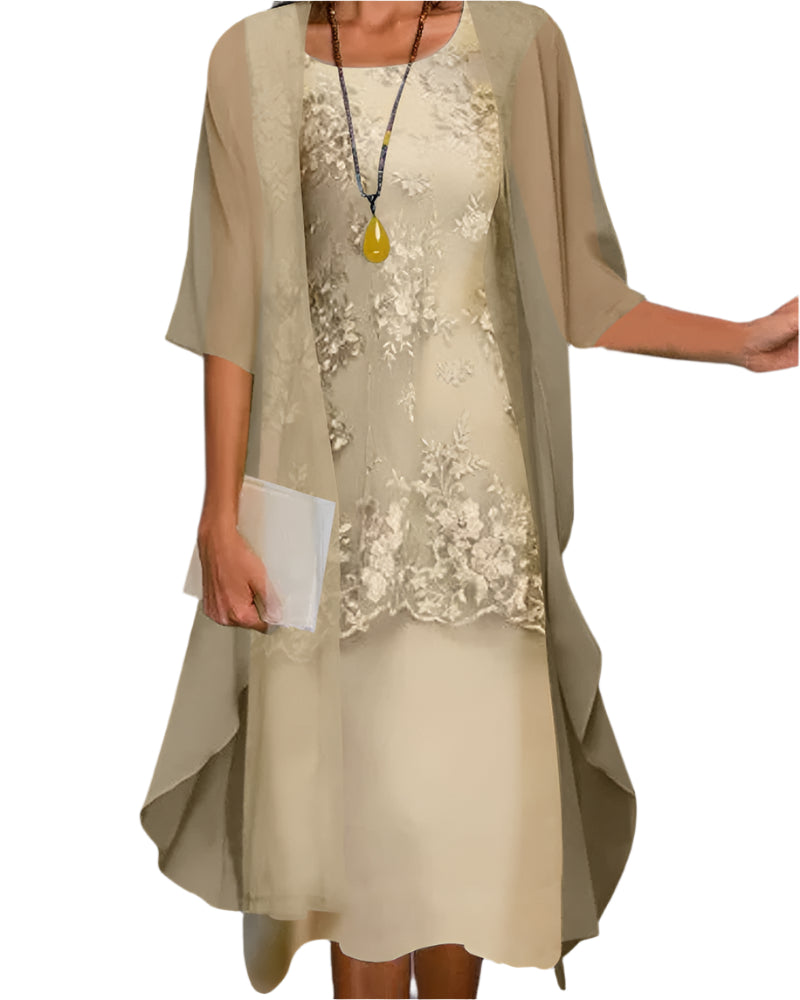 Caroline | Women Wedding Guest Dress Flowing Sheer Sleeve Midi Dress – Yellow | The Bellemont Sisters Australia