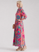 Klera | Printed Button Front Collared Midi Dress | The Bellemont Sisters Australia