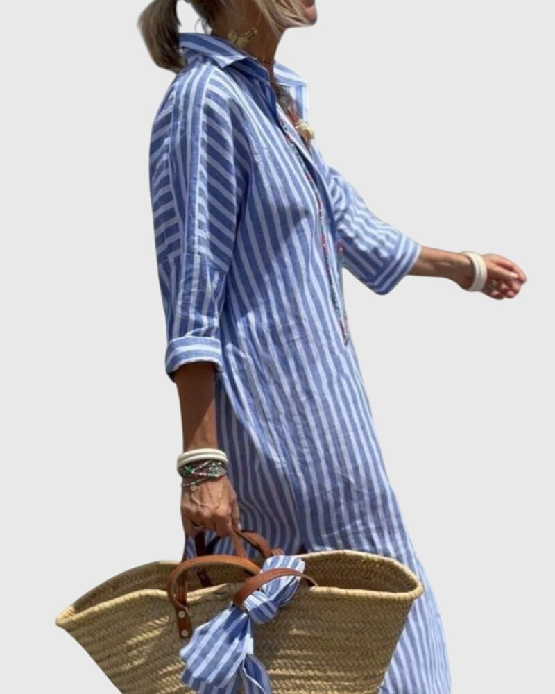 Ellen | Classic Striped Dress | The Bellemont Sisters Australia
