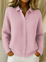 Lisa | Classic Knitted Button Cardigan – Pink | The Bellemont Sisters Australia