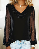 Avery™ Elegant Blouse with draped collar | The Bellemont Sisters Australia