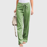 Loreen - Lightweight Pants – Green | The Bellemont Sisters Australia