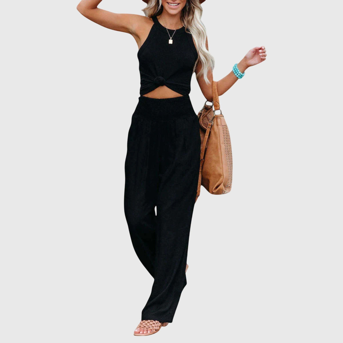 Julie - Airy And Elegant Pants – Black | The Bellemont Sisters Australia
