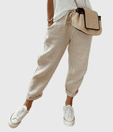 Madeline | Elegant Summer Pants – Beige | The Bellemont Sisters Australia