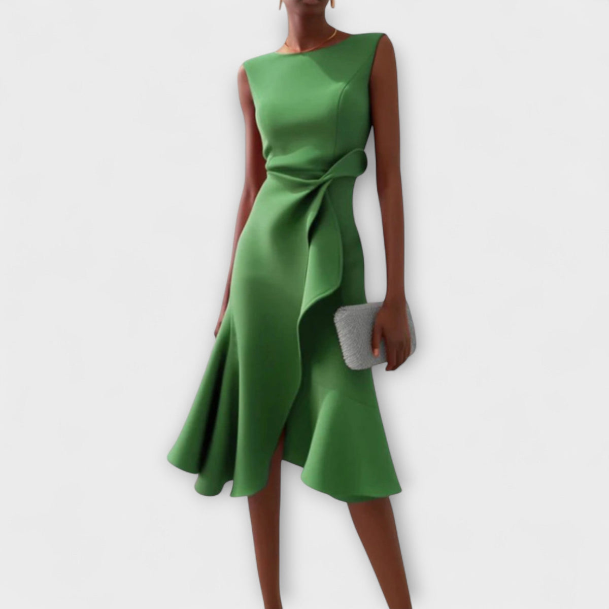 Darlene | Sophisticated Midi Dress – Green | The Bellemont Sisters Australia