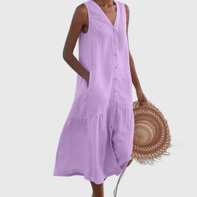 Veranika | Comfortable Dress – Purple | The Bellemont Sisters Australia