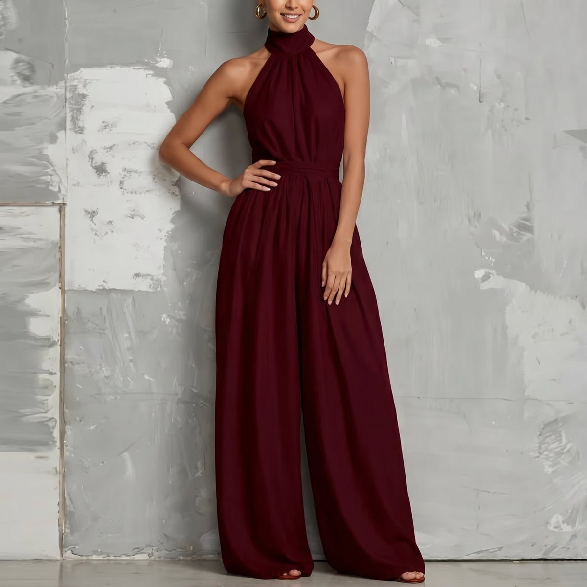 Kiarra™ Jumpsuit – Burgundy | The Bellemont Sisters Australia