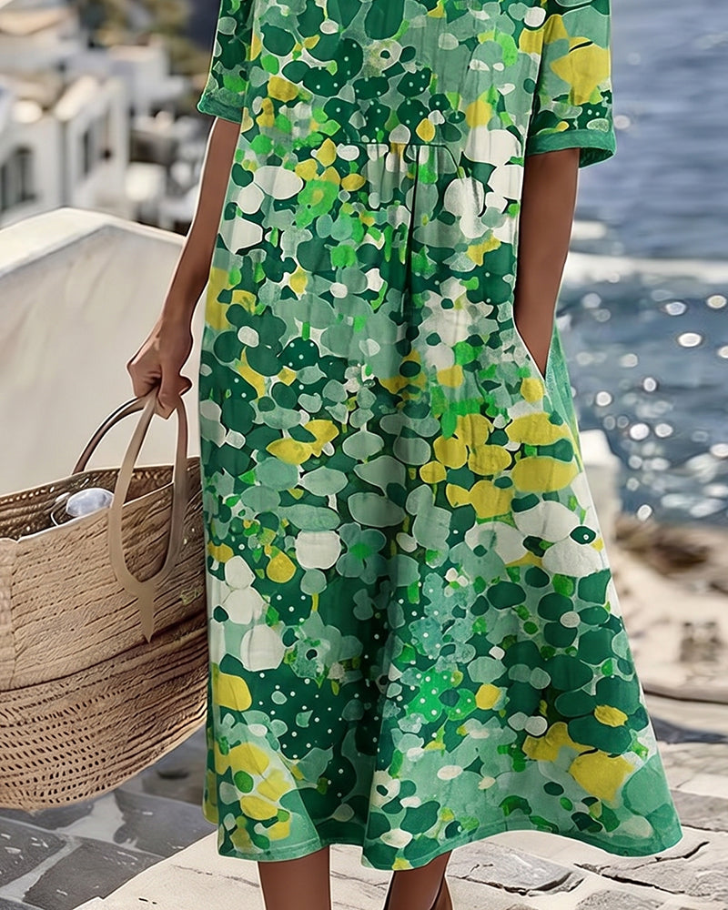 ELENA™ - ELEGANT FLORAL SUMMER MIDI DRESS | The Bellemont Sisters Australia