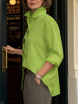 Rosaline | Statement Button Stand Collar Blouse | The Bellemont Sisters Australia