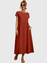 Giselle - Casual Pocket Dress – Brown | The Bellemont Sisters Australia