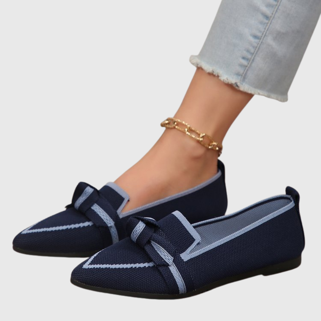 Milena | Knotted Comfort Loafers – Dark Blue | The Bellemont Sisters Australia