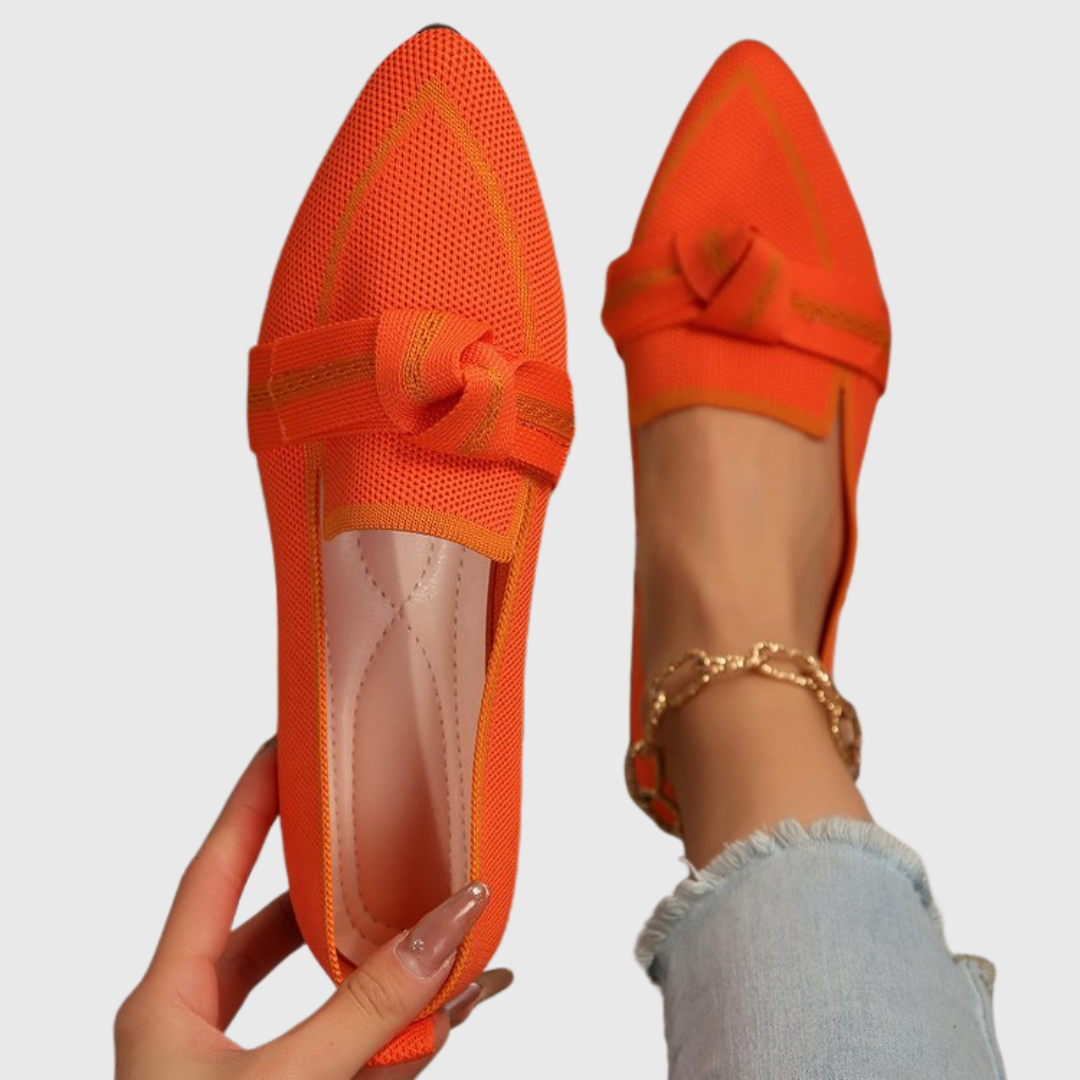 Milena | Knotted Comfort Loafers – Orange | The Bellemont Sisters Australia