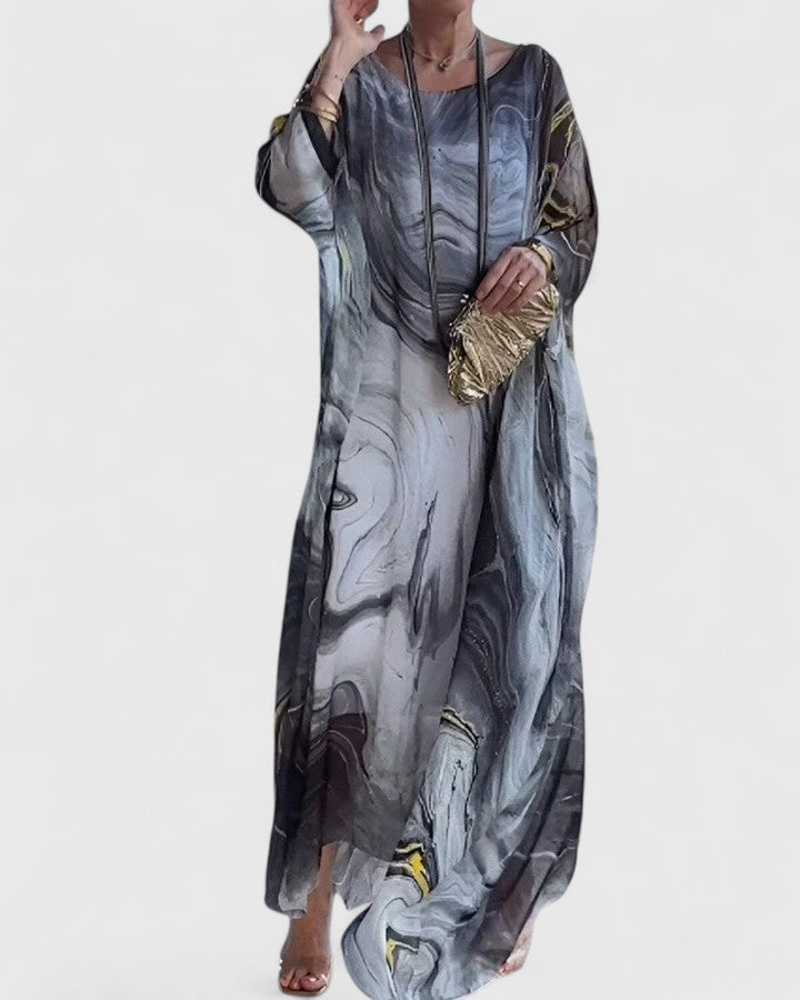 Alana | Elegant Dress – Gray | The Bellemont Sisters Australia