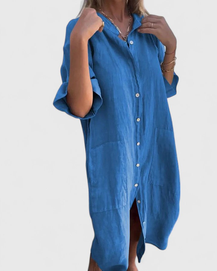 Kristine | Elegant Dress – Blue | The Bellemont Sisters Australia