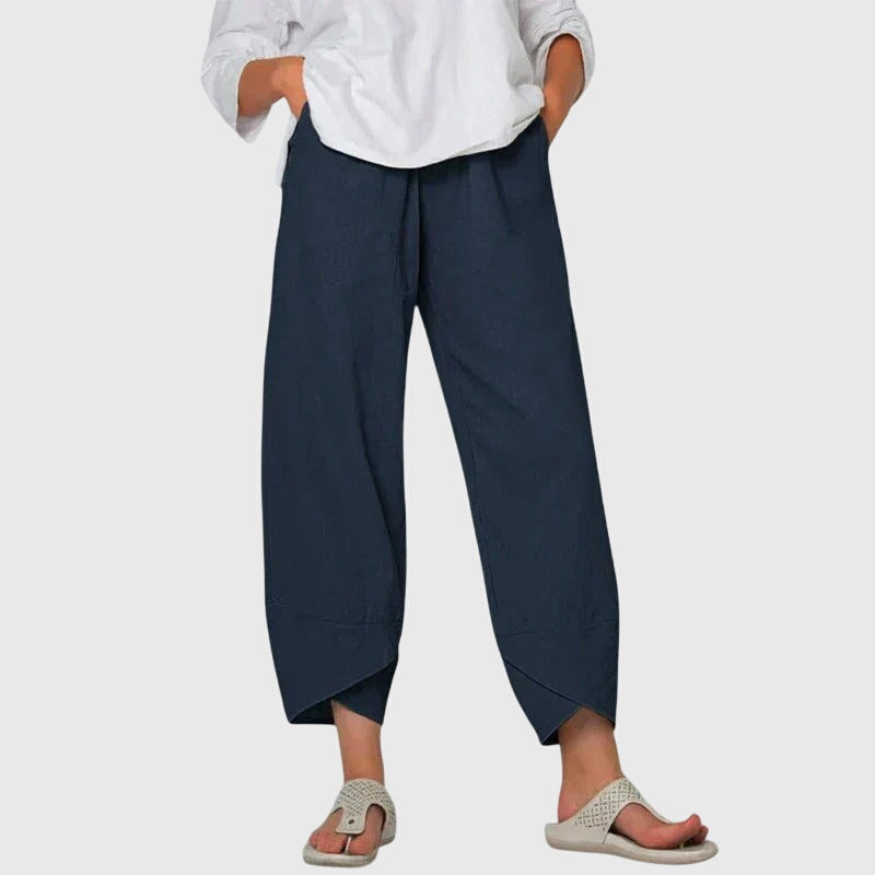 Leona | Comfortable Pants – Marine Blue | The Bellemont Sisters Australia
