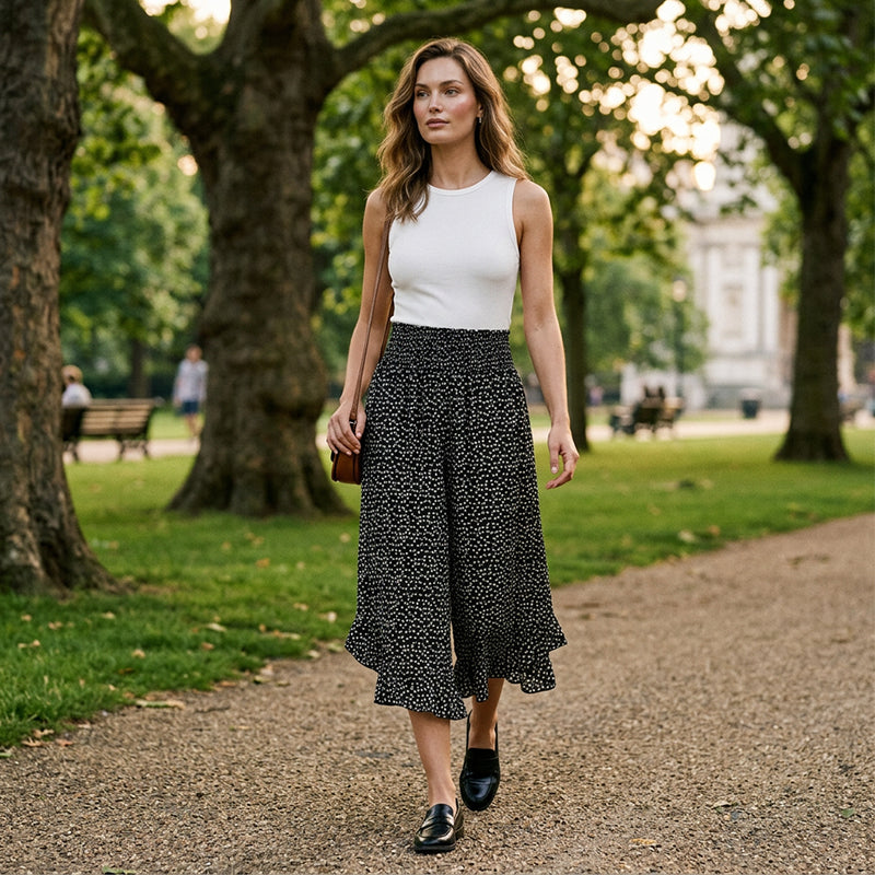 Ana - Women’s Flowy High Waist Wide-Leg Pants | The Bellemont Sisters Australia