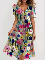 Matilda | Summer Dress With Belly Cover – Multi Color | The Bellemont Sisters Australia