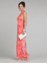 Coraline | Halter Neck Printed Pattern Maxi Dress | The Bellemont Sisters Australia