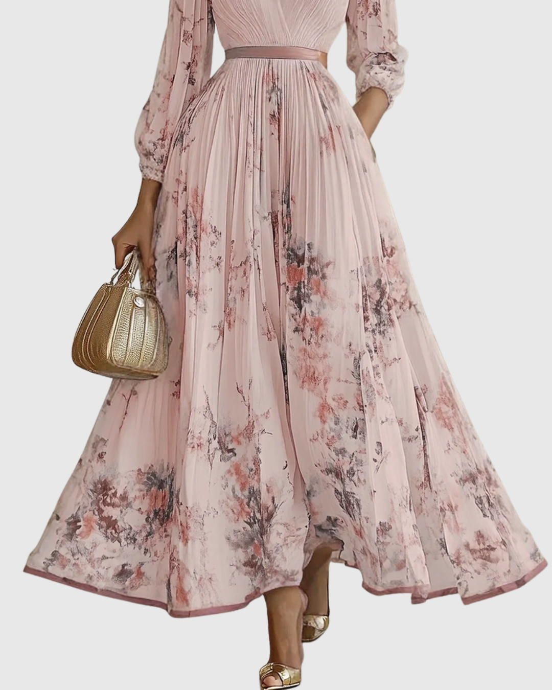 Rowella | Elegant Pleated Maxi Dress | The Bellemont Sisters Australia