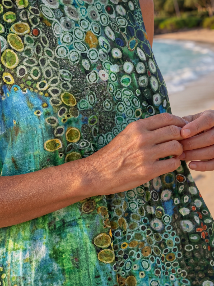 Moana | Ocean Mosaic Midi Dress | The Bellemont Sisters Australia