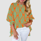 Trixie™ Elegant Loose Blouse – Orange | The Bellemont Sisters Australia