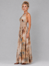 Elavenue™ Halter Neck Lace Waist Maxi Dress | The Bellemont Sisters Australia