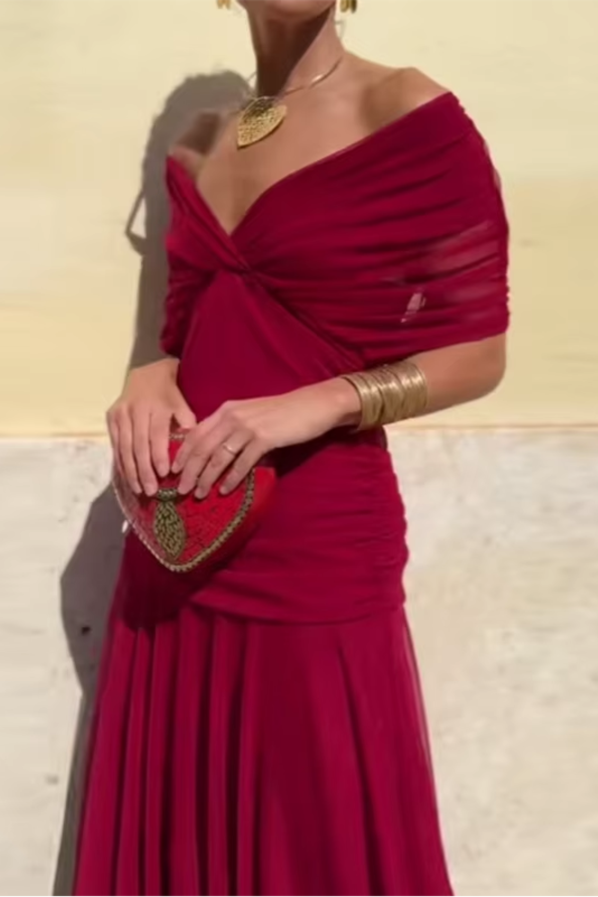 Santana | Midi Dress – Red | The Bellemont Sisters Australia