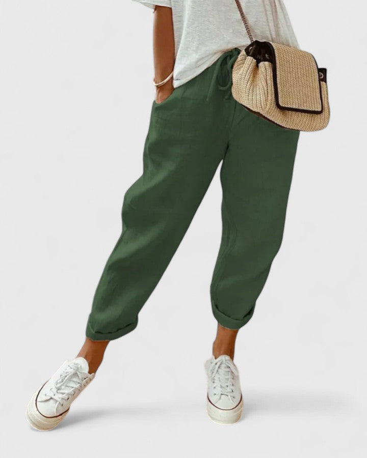 Dhalianette | Elegant Pants – Green | The Bellemont Sisters Australia