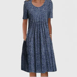 Olyverrah | Elegant Dress – Blue Polka Dot | The Bellemont Sisters Australia