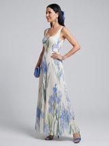 Ophelia | Sleeveless Square Neck Floral Print Midi Dress | The Bellemont Sisters Australia