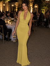 Neverine | Halter Neck Fitted Silhouette Midi Dress | The Bellemont Sisters Australia