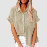 Carol™ Elegant Casual Blouse – Khaki | The Bellemont Sisters Australia