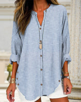 Isabella | Women’s Relaed Striped Button Blouse | The Bellemont Sisters Australia
