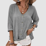 Monica™ Elegant Breathable Blouse – Gray | The Bellemont Sisters Australia
