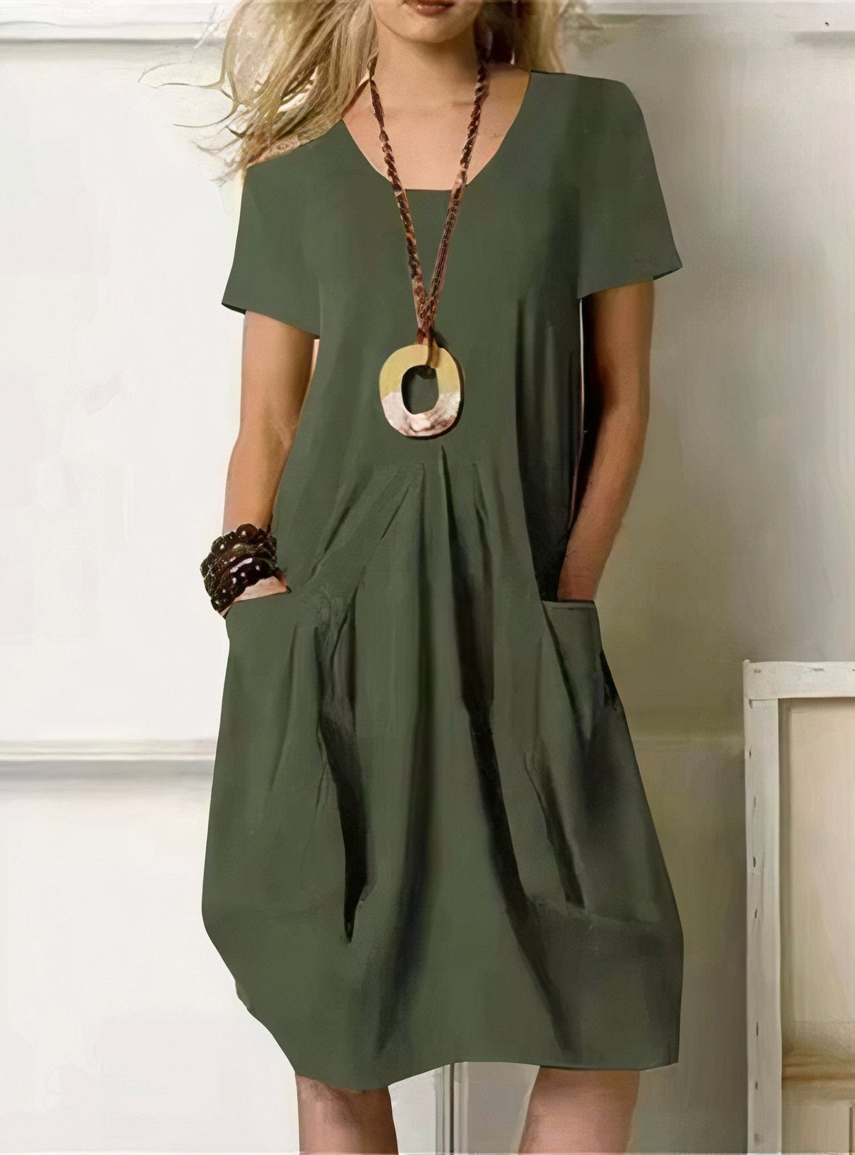 Kwani | Easy Casual Flow Dress – Green (Almost sold out) | The Bellemont Sisters Australia