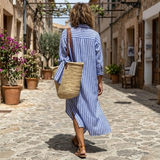Nichole™ - Elegant Striped Summer Dress | The Bellemont Sisters Australia