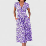 Roseanna | Comfortable Midi Dress – Purple | The Bellemont Sisters Australia