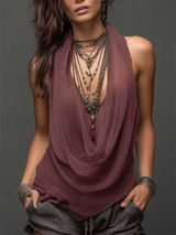 Casual & Sexy Knitted Tank Top Two-piece Set – Wine | The Bellemont Sisters Australia