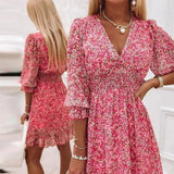 Keely | Elegant Floral Dress – Pink (Almost sold out) | The Bellemont Sisters Australia