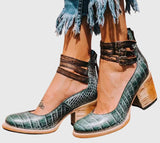 Nina | Elegant And Comfortable Sandals – Green snake | The Bellemont Sisters Australia