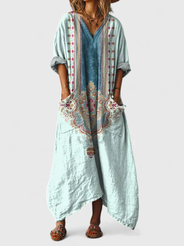 Coralynne | Elegant Dress – Green Blue | The Bellemont Sisters Australia