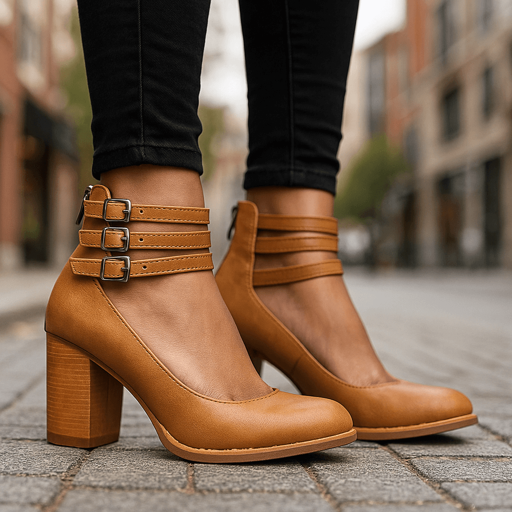 Elena - Charm Heels – Brown | The Bellemont Sisters Australia