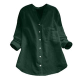 Jessica | Women Relaxed Fit Button Shirt Blouse – Green | The Bellemont Sisters Australia