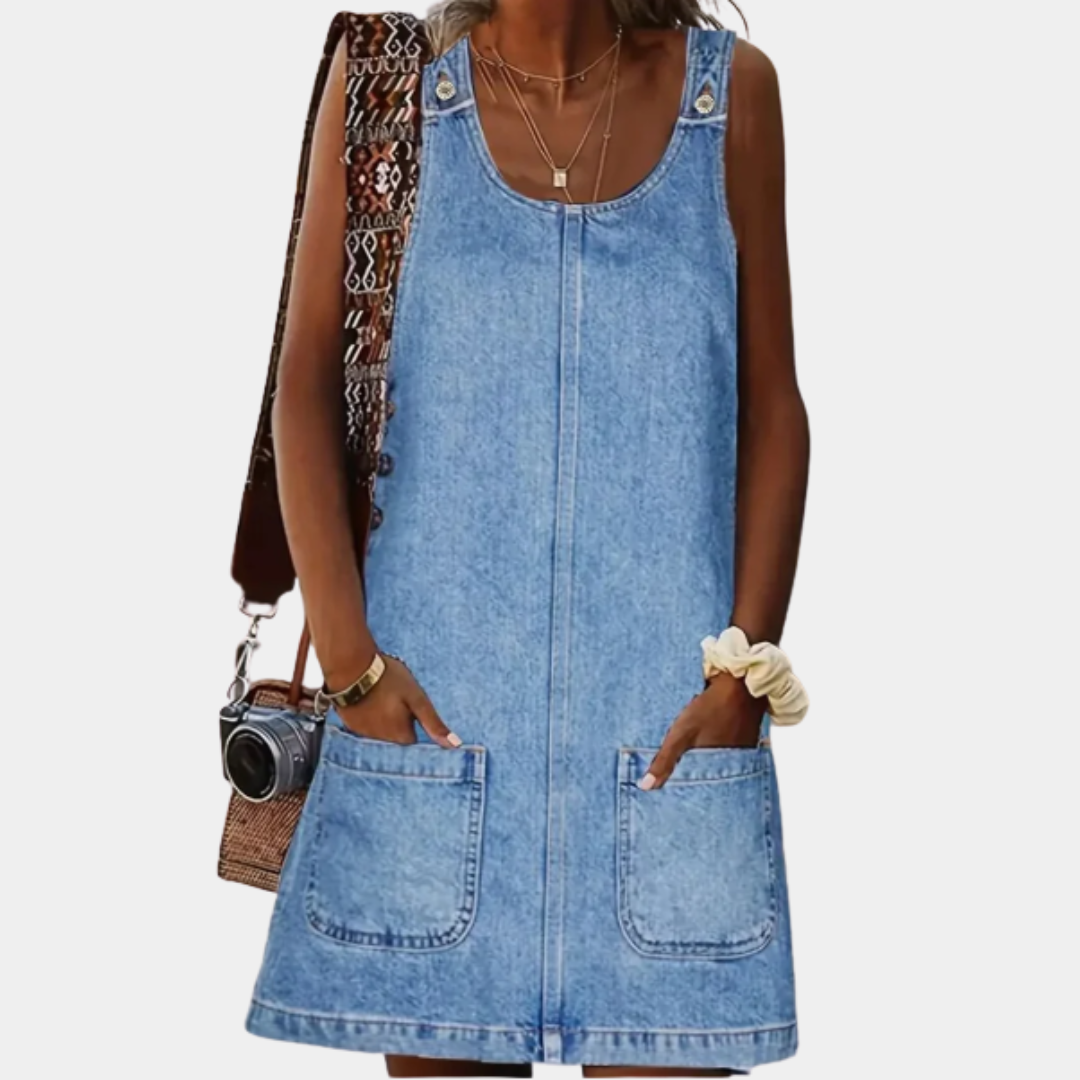 Emma Relaxed Denim-Look Dress | The Bellemont Sisters Australia