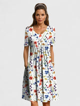 Valorynn | Elegant Dress – Red Flowers | The Bellemont Sisters Australia